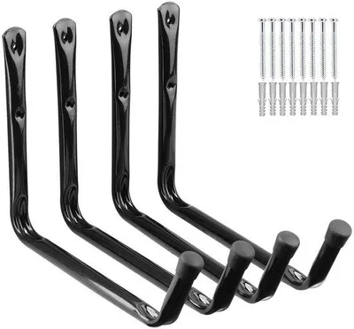 Immagine prodotto di Ganci da garage PiPaFox, rastrelliera in acciaio per kayak da 39 cm per impieghi gravosi, set da 4 ganci da parete per garage per scale, canoe, tavole da surf e paddleboard