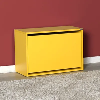 Zdjęcie produktu dla Skye Decor, Shc-110-Hh-1, szafka na buty, żółta, 100% POWŁOKA MELAMINOWA, 60 x 30 x 42 cm