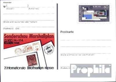 Produktbild von Belege Ganzsachen BRD (BR.Deutschland) 1988 PSo16 Amtliche Sonderpostkarte  Briefmarkenmesse