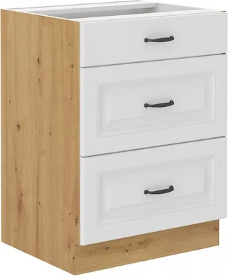 Obrázek produktu pro Šuplíková skříňka SOPHIA - šířka 60 cm, bílá / dub artisan