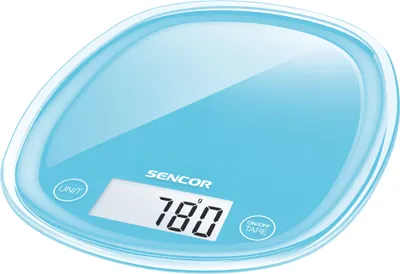 Produktbild von SENCOR SKS 32BL Kuchyňská váha, váživost do 5 kg, funkce postupného dovažování, velký LCD displej s podsvícením, modrá