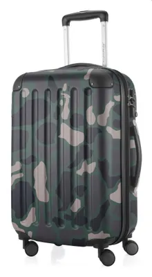 Produktbild von HAUPTSTADTKOFFER - Spree - Handgepäck mit Erweiterung, Koffer auf Rollen, Trolley Flugzeug Hartschalenkoffer Hand Luggage TSA, 55 cm, Cabin Bag max 42 Liter,Camouflage