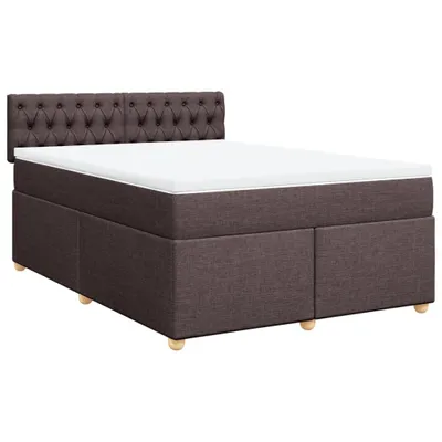 Produktbild von vidaXL Boxspringbett mit Matratze Dunkelbraun 160x200 cm Stoff