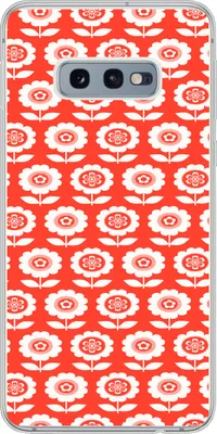 Produktbild von MuchoWow® Handyhülle Schutzhülle Hülle für Telefoonhoesje Samsung Galaxy S10e Blumen - Muster - Rot Silikon Softcase Handy Hülle - Handy