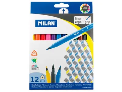 Immagine prodotto di Pennarelli triangolari sottili 12 colori