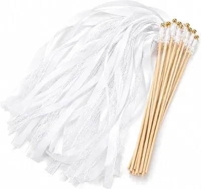 Produktbild von Hochzeitszauberstäbe für die Hochzeit, mit Schleife, 30 Stück