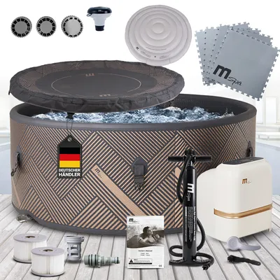Produktbild von Miweba MSpa Whirlpool Frame Mono | Aufblasbar - Indoor & Outdoor Pool - Ozongenerator - UVC+ Filter - Anti-Frost-System - 6 Personen - App Steuerung