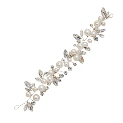 Produktbild von Kopfschmuck für die Braut zur Hochzeit, Strass, Prinzessinnen-Stil, Kunstperlen, Bühnenshow, Performance, Haarschmuck mit Draht, Brautjungfer, Braut, Hochzeit, Haarschmuck, Hochzeitsaccessoires, Silber