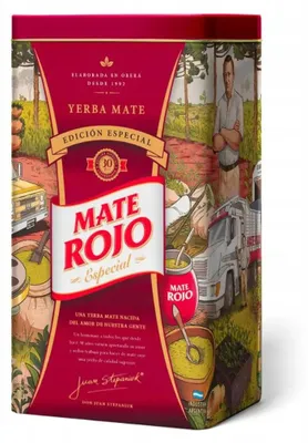 Immagine prodotto di Yerba Mate Rojo Selezione Speciale, confezionata in lattina metallica, 500g
