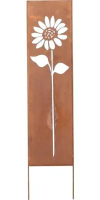 Produktbild von Metallwand Lafiora Blume Metall 35 x 150 cm rostbraun