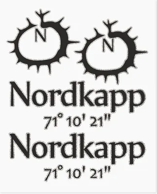 Immagine prodotto di Kit di adesivi Adventure Sticker per valigie da moto, Nordkapp, 20 x 24 cm
