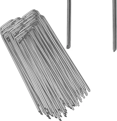 Produktbild von 50ks zemných kotviacich kolíkov Pozinkované 15 X 2,5 cm zemné kotvy zemné klince zemné kolíky 50ks
