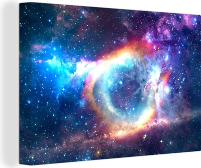 Obrázek produktu pro OneMillionCanvasses® Malba na plátně Nástěnná malba na plátně - Vesmír - Duha - Hvězdy - 150x100cm