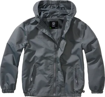 Produktbild von Brandit Kinder Sommer Frontzip Windjacke Größe 170/176 Farbe Anthrazit