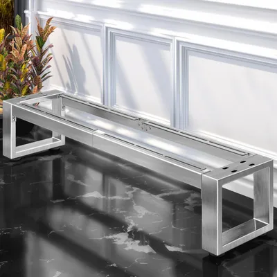 Produktbild von MORENA | Sitzbankgestell L: B:H 163 x 40 x 43 cm | 8/cm | Edelstahl | Gastro Sitzbankgestell, Bistro Sitzbankgestell, Sitzbankgestell, Kufen