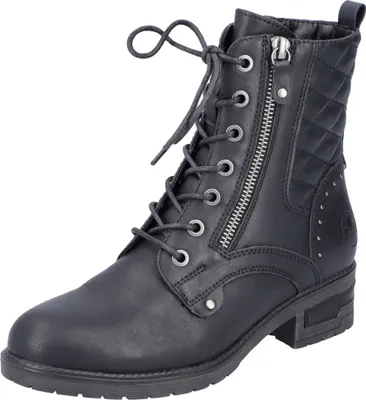 Rieker Damen Biker Boots Stiefelette asphaltschwarz 39