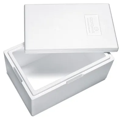 Produktbild von 6x Isolierboxen mit Deckel aus Styropor rEPS 580 x 380 x 285 mm 30,6 Liter