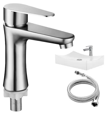 Immagine prodotto di Rubinetto per acqua fredda, con tubo di collegamento da 80 cm