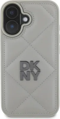 Immagine prodotto di DKNY, custodia protettiva per iPhone 16 Plus Quilted Stack Logo, grigio