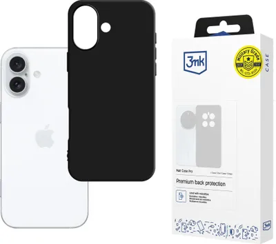 Image de 3mk Housse de protection Matt Case Cover pour Apple iPhone 16 noir Backcover