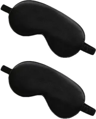 Produktbild von Famanu Schlafmasker Set 2 Stück - Verstellbar, Atmungsaktiv, Schwarz
