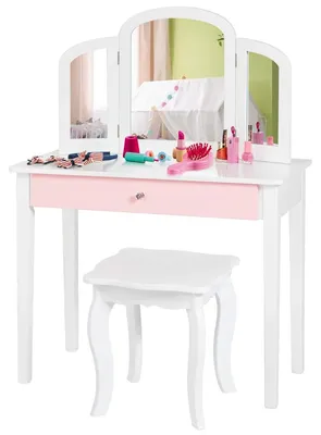 Produktbild von Schminktisch für Kinder – Kinderschminktisch – Spielzeug für Kosmetik – Prinzessinentisch für Mädchen