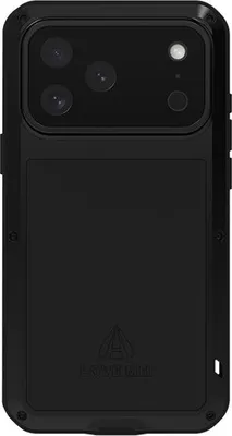 Produktbild von Handyhülle für iPhone 17 Pro Max, Love Mei Powerful mit Glas, Schwarz