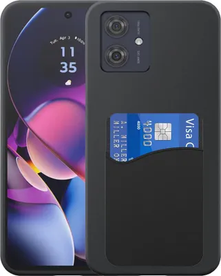 Obrázek produktu pro Vhodné pro Motorola Moto G54 / G54 Power / G64 Pouzdro na telefon se silikonovým držákem karet - Flexibilní zadní kryt Pouzdro ze silikonového TPU se silikonovou přihrádkou na karty - Black - Smartphonica