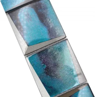 Produktbild von Mosaik Borde Bordüre Glasmosaik 3D-Optik blau MOS88BOR-XB10