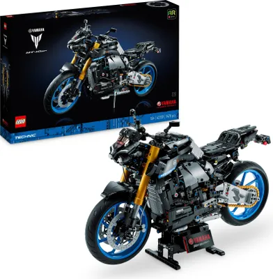 Produktbild von LEGO 42159 Technic Yamaha MT-10 SP Motorrad-Modellbausatz für Erwachsene, authentisches Fahrzeug-Modell mit 4-Zylinder-Motor, funktionsfähiger Lenkung und AR-App, Geschenk für Männer und Frauen