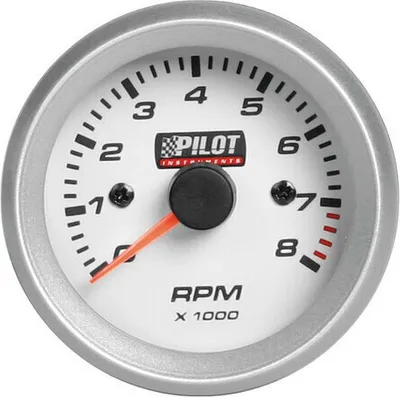 Obrázek produktu pro Otáčkoměr PILOT 0-8000 otáček za minutu - Ø 2" (52 mm) - Modré světlo - 3/4/6 válec