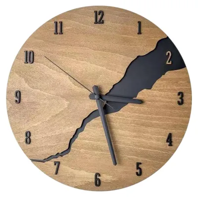Imagen del producto de Omgoods - Reloj de pared vintage de madera - Reloj decorativo silencioso para sala de estar y oficina