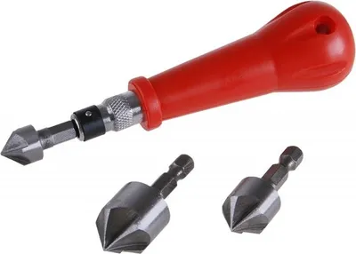 Produktbild von Fräser 3 Stück aus Werkzeugstahl zum Entgraten und Anfasen von Metall & Kunststoff