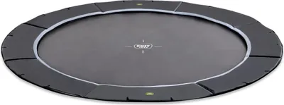 Image de EXIT Dynamic Trampoline Sportive ø305cm – Au niveau du sol – Trampoline Enterrée – Rond – Noir