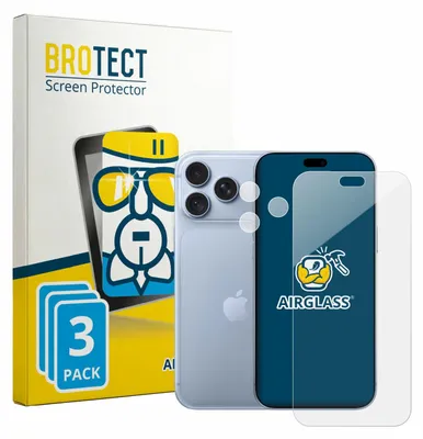 Produktbild von 3x BROTECT Schutzglas für Apple iPhone 18 Pro Max (Display+Kamera) Schutzfolie Panzer Folie Glas Display Schutz klar