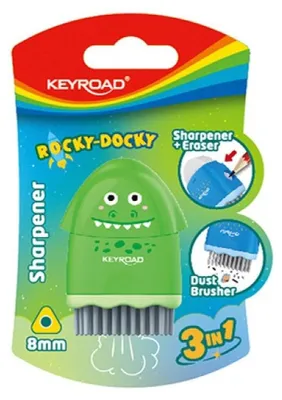 Produktbild von Keyroad-Spitzmaschine aus Kunststoff mit Radiergummi und Pinsel