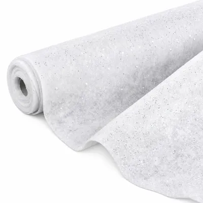 Productafbeelding van Sneeuwmat 30 x 300 cm – Kunstsneeuw met glitter – Sneeuwdek voor kerstdorp, kerstboom en winterdecoratie
