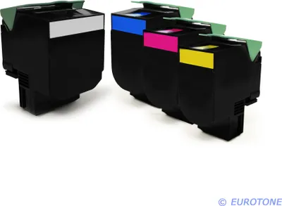 Produktbild von 4x Eurotone Toner Alternative für Lexmark 0C540H1KG Black Schwarz / 0C540H1CG Blau Cyan / 0C540H1MG Rot Magenta / 0C540H1YG Gelb Yellow