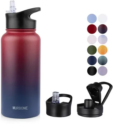 Immagine prodotto di Borraccia in acciaio inossidabile da 1 litro, senza BPA, thermos a tenuta stagna