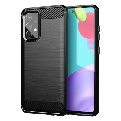 Produktbild von Carbon Shield TPU Hülle für Samsung Galaxy A72 - Schwarz KP9522