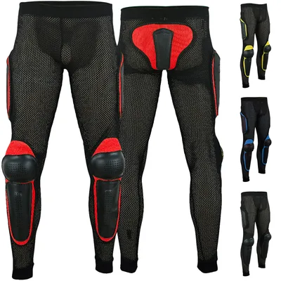 Produktbild von Protektorenhose Motorrad Motocross Skatebording protektoren Armour, Größe:56/2XL, Farbe:Rot