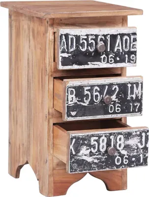 Produktbild von vidaXL Nachttisch 30x30x51 cm Altholz Massiv
