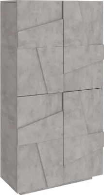 Immagine prodotto di Dmora Scarpiera Archibal 38x81x167h cm Grigio Cemento, 32 Paia 4 Ante  Italy