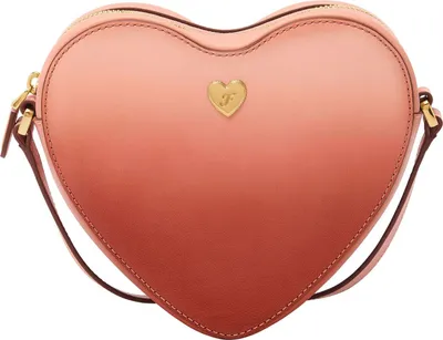 Produktbild von FOSSIL Leder Umhängetasche Vday Heart Crossbody Bag Faded Red lachsfarben