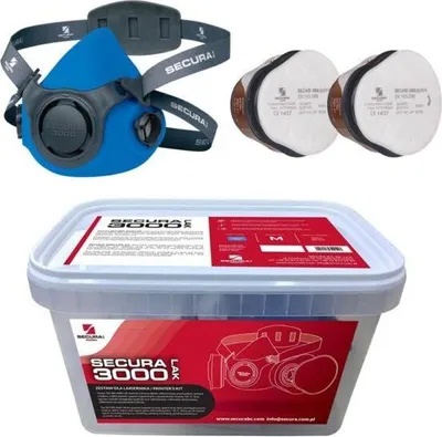 Obrázok produktu pre SECURA 3000 LAK Set | Maska + 3021 A1 Absorber + SECAIR 3000.02 P2 R Filter