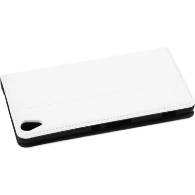 Produktbild von PhoneNatic Kunst-Lederhülle kompatibel mit Sony Xperia XA - Book-Case weiß + 2 Schutzfolien