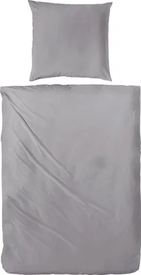Produktbild von Hahn Haustextilien Luxus-Satin Bettwäsche uni Farbe graphit Größe 200x200 cm