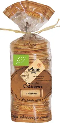 Zdjęcie produktu dla CIASTKA ORKISZOWE Z KAKAO BEZ DODATKU CUKRÓW120 g -ANIA