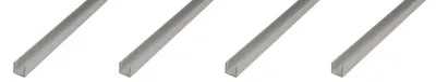 Produktbild von Alberts 4 x U-Profil, Aluminium, 15 x 15 x 15 x 1,5 mm, Länge 2 m, silberfarbig eloxiert
