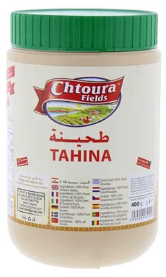 Image de Chtoura Fields, pâte de sésame Tahina, 400g – Pâte de sésame crémeuse et naturelle, idéale pour le houmous et les sauces
